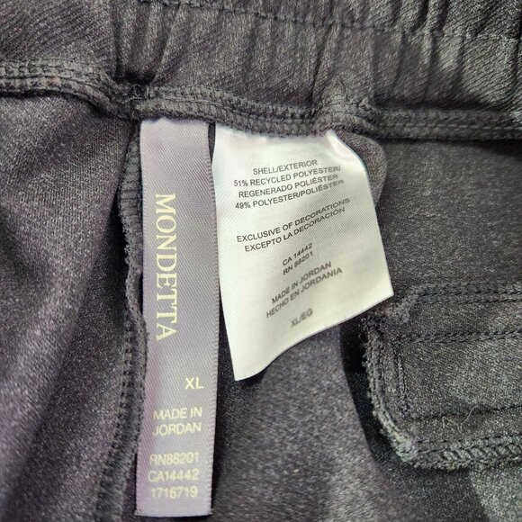 Mondetta Dark Grey Textured Pintuck Straight Leg Pant Womens Size XL - Picture 4 of 12